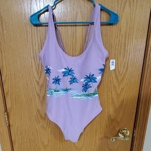 NWT LILAC PALM TREE VIBES BATHINGSUIT